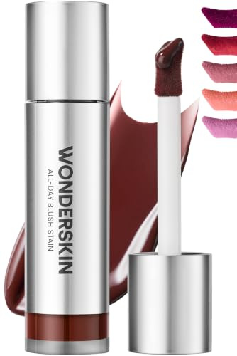 Wonderskin Liquid Blush Stain - Wonder Blading Blush Stain, Fard in Crema No-Transfer 12 Ore per Guance, Finish Naturale Luminoso Modulabile (Toasty)