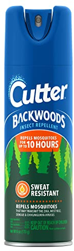 Cutter Backwoods Insect Repellent, Mosquito Repellent, 25% DEET, Sweat Resistent, 6 Ounce (Aerosol Spray)