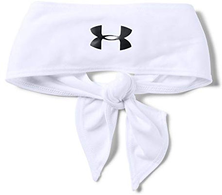 Under Armour Stirnband zum Binden, Weiß (100)/Schwarz, Einheitsgröße