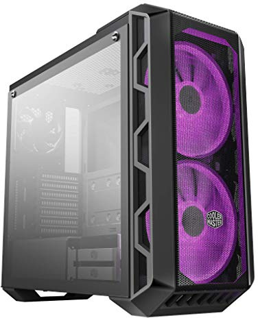 Cooler Master MasterCase H500 ARGB Airflow ATX Torre Media con Malla y opción de Panel Frontal Transparente, Doble Ventilador ARGB de 200 mm, Vidrio Templado y Sistema de iluminación ARGB