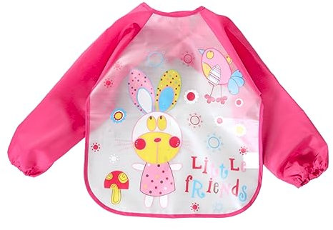 Toyvian Wasserdichtes Cartoon Lätzchen Mit Ärmeln Waschbare Schürze Aus Eva Für Kleinkinder Und Neugeborene Schmutzabweisend Und Leicht