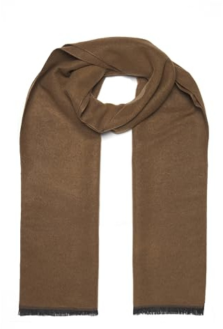 PIERROT Echarpe Homme Hiver Douce et Chaude - Echarpe d’Hiver Premium Matière Douce et Souple - Garantie à vie (Noisette)