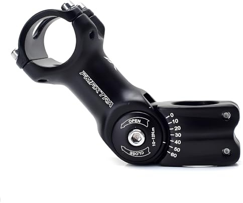 Verstellbarer MTB Vorbau 25.4mm 31.8mm, ±60 Grad Aluminiumlegierung Fahrradvorbau Riser, Kurze Lenkervorbauten für Mountainbikes, Rennrad, BMX, Radsport (31,8 x 110 mm)