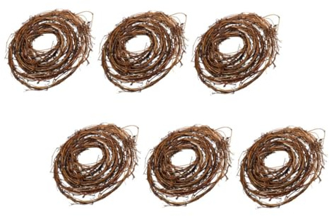 MAGICLULU 6pcs Natural Grapevine Wreaths Handmade Rattan Garland for DIY Home Decoration Wedding Party Front Door Holiday Wall Hanging Versatile Crafting Base