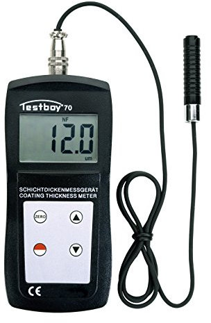 Testboy 70 Schichtdickenmessgerät (misst alle nicht-magnetischen Schichten, großes LCD, Wechselsonde für Messungen auf magnetischen & nicht-magnetischen metallischen Untergründen)
