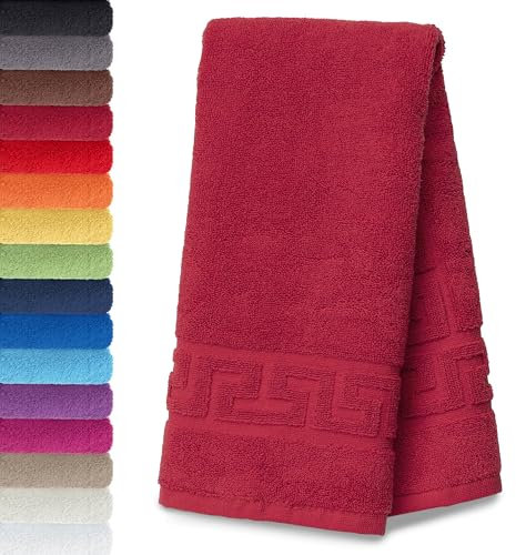 AR Line 2er Set Duschvorleger – Badematten 50 x 70 cm, 100% Baumwolle, 700 g/m², Weich & Saugstark, Farbe: Burgund