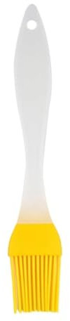 Msagkah Spazzola in Silicone per Pasticceria, Pennelli in Silicone per Olio e Burro, Pennello Resistente al Calore per BBQ, Griglia, Forno e Cucina (Giallo)