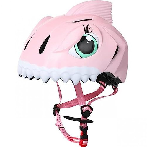 Tsffae Casco Ajustable para Niños, Casco De Bicicleta con Dibujo De Tiburón para Niños Y Niñas, Casco con Diseño De Dibujos Animados En 3D para Ciclismo, Patinaje sobre Ruedas