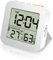 ELLECILA Digital Shower Clock, Bathroom Timer with Alarm, 12/24 Hour Format,Backlight, Monitors Temperature in ℃/℉, Kitchen Timer Clocks, Thermometer Hygrometer Wall Clock (White)