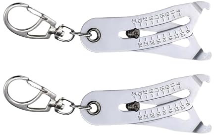 Llaveros de búsqueda de tamaño de pernos, llavero portátil de comprobación de tamaño de rosca, pernos de tuerca, herramienta de verificación de identificador de calibre de rosca