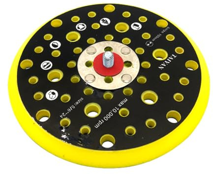 Platorello per Levigatrice 150mm, Base per Levigatrice Cuscinetto di ricambio per levigatrice 52 Fori 6 Pollici, Compatibile con Mirka CEROS DEROS per Lucidatura e Molatura