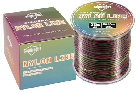 Seaknight COLORMAX - Línea de Pesca de Nailon de 500m, monofilamento Suave, súper Fuerte, Pesca de Carpa, Pesca en el mar, 2-35LB