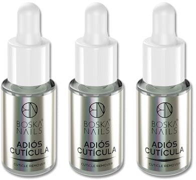 Boska Nails Removedor de cutículas Adiós Cutícula 5 ml – 3 unidades Removedor suave de cutículas para uñas hermosas y cuidadas con práctica pipeta