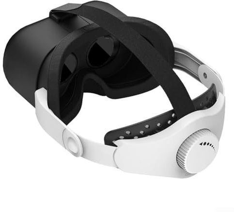 ComfyHarbor Casque VR réglable pour smartphones, lunettes de réalité virtuelle en ABS rouge et blanc avec sangle confortable, lunettes 3D immersives de 21,6 cm, compatibles avec la plupart des