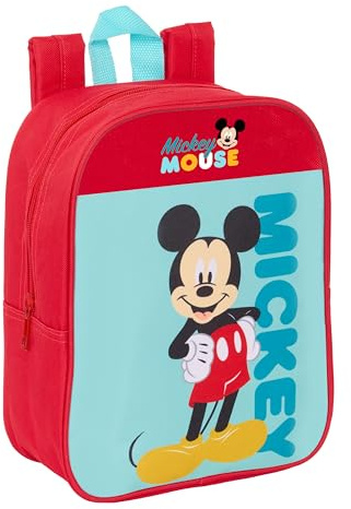 Mickey Mouse - Sac à dos pour enfant, sac à dos d'école, adaptable au chariot, idéal pour crèche, confortable et polyvalent, qualité et résistance, 22 x 10 x 27 cm