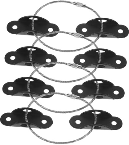 Hoement 4 Uppsättningar Möbelsäkringsband i Nylon med Skruvar Robust Anti-tippskydd för Bokhyllor Byråer och Skåp Enkel Installation och Långvarig Säkerhet för