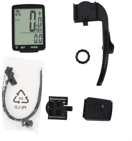 Oniissy Per computer da bicicletta wireless, display per ciclocomputer per bici da strada, mountain bike e bici pieghevoli, tachimetro con velocità media/massima, distanza, equitazione, auto