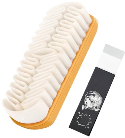 KNUIUYY Suede Cleaner Spazzola Camoscio Scarpe, Spazzole per Scarpe Scamosciate, Set di 2 Spazzole in Camoscio con Gomma di Pulizia, per Pulire in Camoscio per Pulizia Proteggere tutte le Pelle