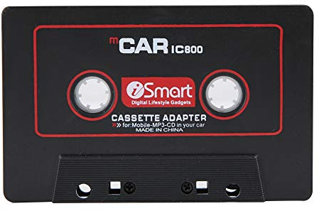 Omquot Bilstereo-kassettadapter, CD, MD, MP3, MP4-spelare till 3,5 mm aux-ljud för mobiltelefoner, snabbt klart ljud, plug and play för bilresor, MP3, MP4, CD, MD, dator, ABS