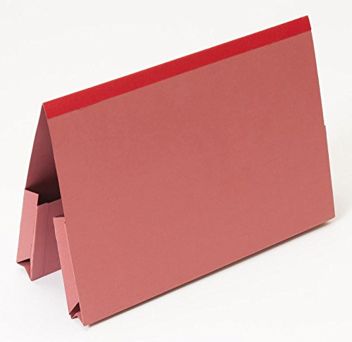 Exacompta - Ref 218-REDZ - Guildhall - Reinforced Double Pocket Legal Wallets, 25 x 35.5cm, 315gsm Heavyweight Manilla, A4 & Foolscap, Blue Angel Certified - Red, Pack of 25