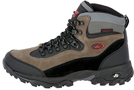 Lico, Milan, Scarpe da Arrampicata Alta, Uomo, Nero Schwarz Grau Rot Schwarz Grau Rot, 38 EU