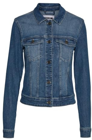 NOISY MAY Debra Denim Mujer Chaqueta Tejana Azul 75% Algodón, 18% Poliéster, 6% Viscosa, 1% Elastano