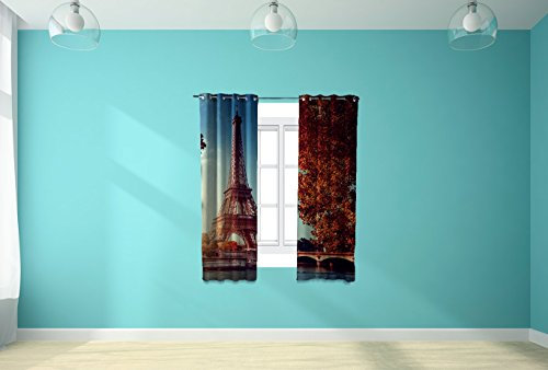Ready-Made Curtain Eiffel Tower Paris | Several Measures | 1,50 m x 1,40m