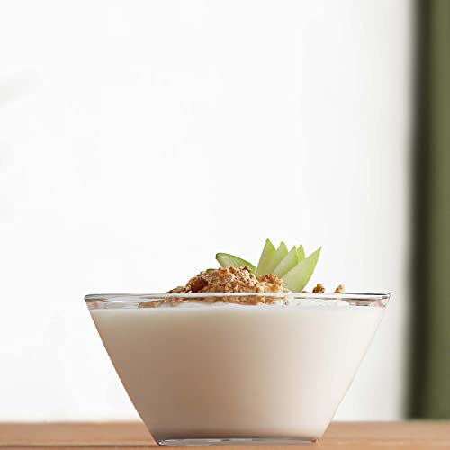 LAV 6x Clear 10.5cm Vega Glass Serving Bowls - Small Kitchen Pasta Salad Fruit Party Platter Food Dip Snack Dishes Set