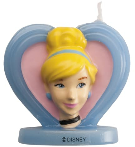 dekora - Set di Candele Compleanno Originali 3D di Cenerentola per Torte per Bambini - Candeline Compleanno di 5,5 cm