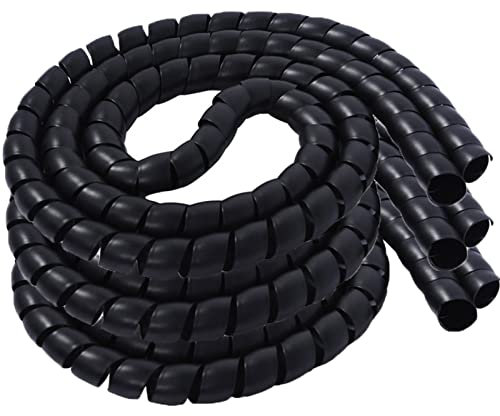FUNZON Dog and Cat Cord Protector, 32.8ft Spiral Cable Management Sleeve Organizer, Protects Your Pets and Critters from Chewing Insulated Electric Wire 32.8ft x 10mm 5PCS/Pack by