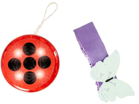 Rubies Set Accesorios Ladybug para niñas, Yo-yo con luz y pulsera, Oficial Miraculous Ladybug para Carnaval, Halloween, Cumpleaños, Regalos