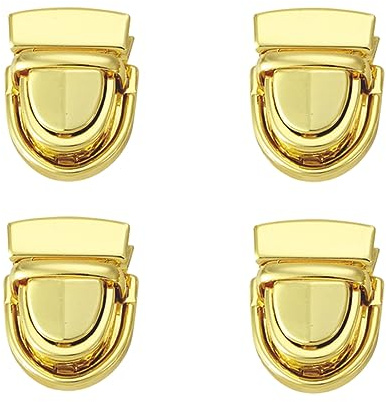 PLABBDPL 4Pcs Cierres para Bolsos,Biluer Cierre de Metálico para Bolso Cierres de Bloqueo de Presión Cierre de Pulgar para Carteras de Cuero para Accesorios Hardware Carteras Embragues DIY Artesanías
