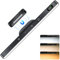 WILLED 3W Dimmable Under Cabinet Kitchen Lights,3 Colors Adjustable Stick on Light with 120 LED,Touch Control,2000mAh Rechargeable Battery Display Lights for Cupboard,Wardrobe, Mirror,Makeup