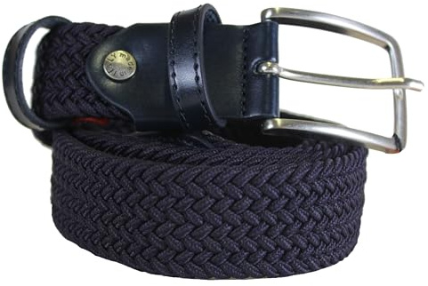 profili di Toscana CINTURA UOMO ELASTICO INTRECCIATA MADE IN ITALY ART.ELAST (blu, 125)