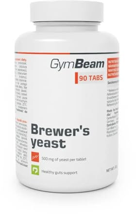 GymBeam Bierhefe (Tabletten) - Nährreiche Saccharomyces Cerevisiae-Hefe, reich an Mineralien & Vitaminen, optimal für die Mikronährstoffaufnahme, vegan, für Sportler & Verdauungsprobleme