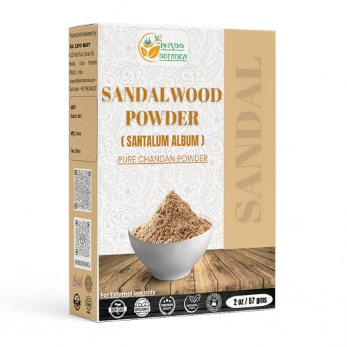 HB Chandan (Sandalwood) Powder 57gm / 2 oz For Skin, Face Pack, Face Mask, Worship Tilak, Auspicious Occasions 100% Natural