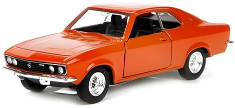 Toi-Toys OPEL Manta A 1970 Modellauto 12cm aus Metall mit Rückzugmotor Modell Auto Spielzeugauto 4-Varianten 51 (Orange)