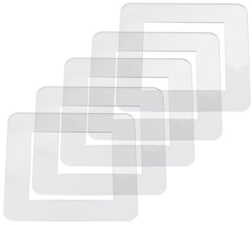 KOMBIUDA 5pcs Light Switch Cover Plates Protective Acrylic Switch Surrounds Decorative Outlet Covers for Home Electrical Socket Protection