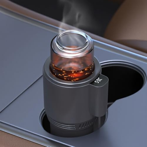 Durashmall Soporte inteligente 2 en 1 para tazas de coche, calentador inteligente con refrigeración y calefacción Peltier para coches, camiones, SUV y uso en la oficina