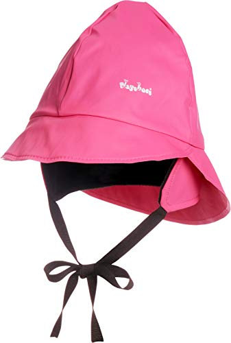 Playshoes Unisex Kinder Regen-mütze Gefüttert Wind- Und Wasserdichter Regenhut Regenbekleidung, Pink Fleecefutter, 53 EU