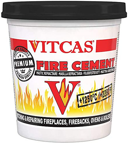 Vitcas - Cemento de sellado para altas temperaturas (1 kg), color negro