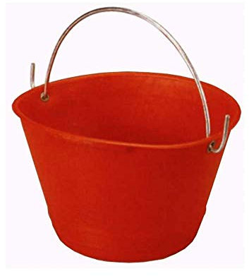 NESPOLI-Cubo de Albañil Con Mango Rojo 36 Cm