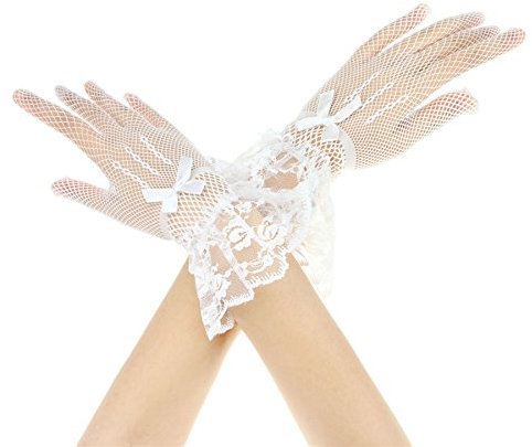 FakeFace Liying Neu Kurz Spitzenhandschuhe Brauthandschuhe Damen Spitze Handschuhe Hochzeit Abend Party Sexy Hochzeithandschuhe