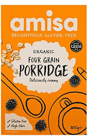 Amisa Organic - Gluten Free Four Grain Porridge - 300g (Pack of 3)