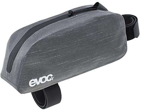 EVOC TOP TUBE PACK WP, accessorio leggero per bicicletta (borsa ideale per il telaio della bicicletta, dimensioni: 20 x 5 x 8,5 cm, peso: 70, volume: 0,8 l), Grigio carbonio