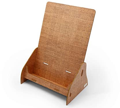 stableco 1x ökologischer Prospektständer DIN A4 vertikal mit 1 Fach stabiler Flyerständer im natural Design No Plastic! Just Paper! nachhaltiger Prospekthalter, Postkartenständer schnell aufzubauen