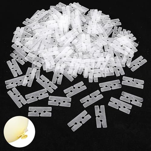 Giantree 200Stück Ballonverschlüsse Luftballon Verschluss, Transparent Wiederverwendbar Luftballonverschlüsse Schnellverschluss Ballonverschluss Ballon Verschluss Für Geburtstag Hochzeitsfeier Party