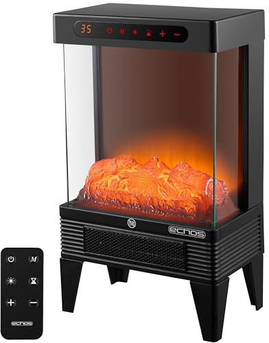 Cheminée électrique avec chauffage, radiateur soufflant, économe en énergie, 1500 W, avec chauffage, illusion de cheminée, effet flamme, chauffage électrique, chauffage électrique, télécommande