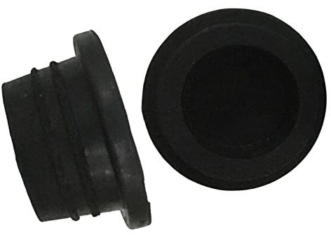 Lot de 2 embouts de rechange en caoutchouc pour échelle de piscine creusée, noir, diamètre inférieur 39 mm