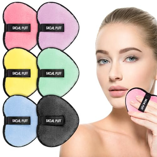 AOOWU Reusable Makeup Remover Pads and Eye Makeup Remover Pads Set, 6 Pack Face & Skin Cleaner Pads, Ultra Soft, Washable, Reusable Face Pads with Wash Bag, Makeup Remover Cloth for All Skin Types